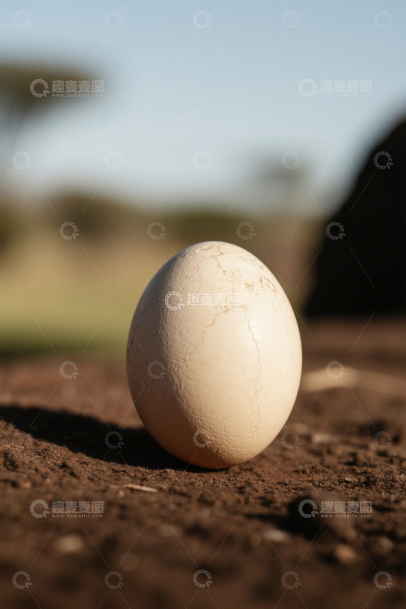 高清大图下载【趣麦麦图】泥土上的鸡蛋特写