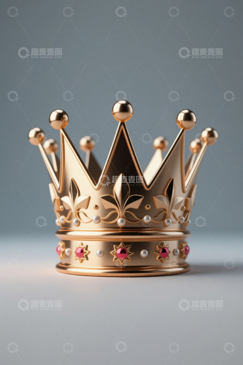 高清大图下载【趣麦麦图】金色装饰皇冠特写