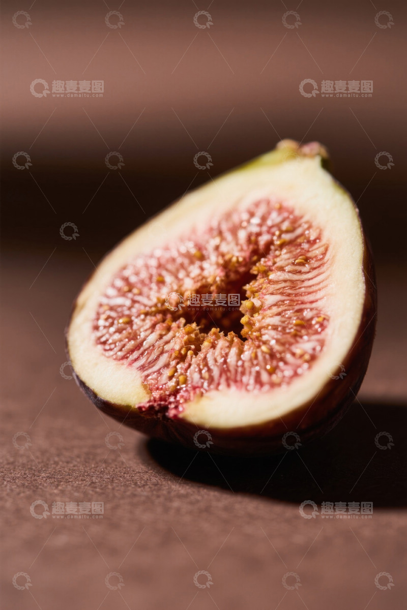 高清大图下载【趣麦麦图】切开的无花果微距特写