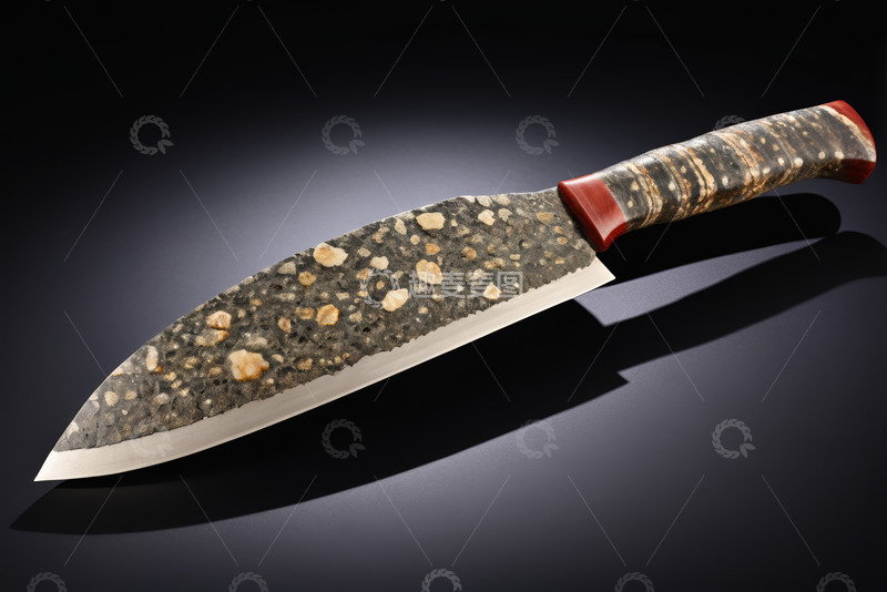 高清大图下载【趣麦麦图】花纹刀刃厨房刀具特写