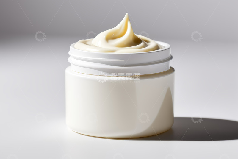 高清大图下载【趣麦麦图】白色罐装化妆品乳液特写