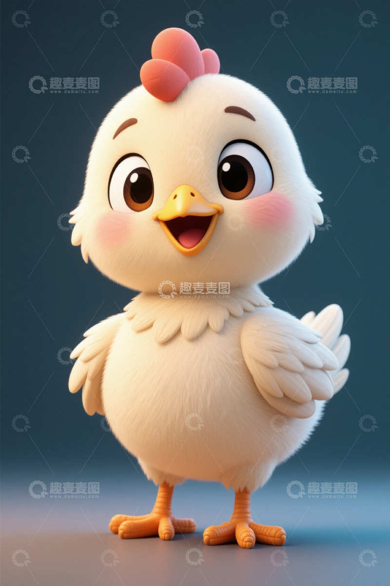 高清大图下载【趣麦麦图】可爱卡通小鸡形象