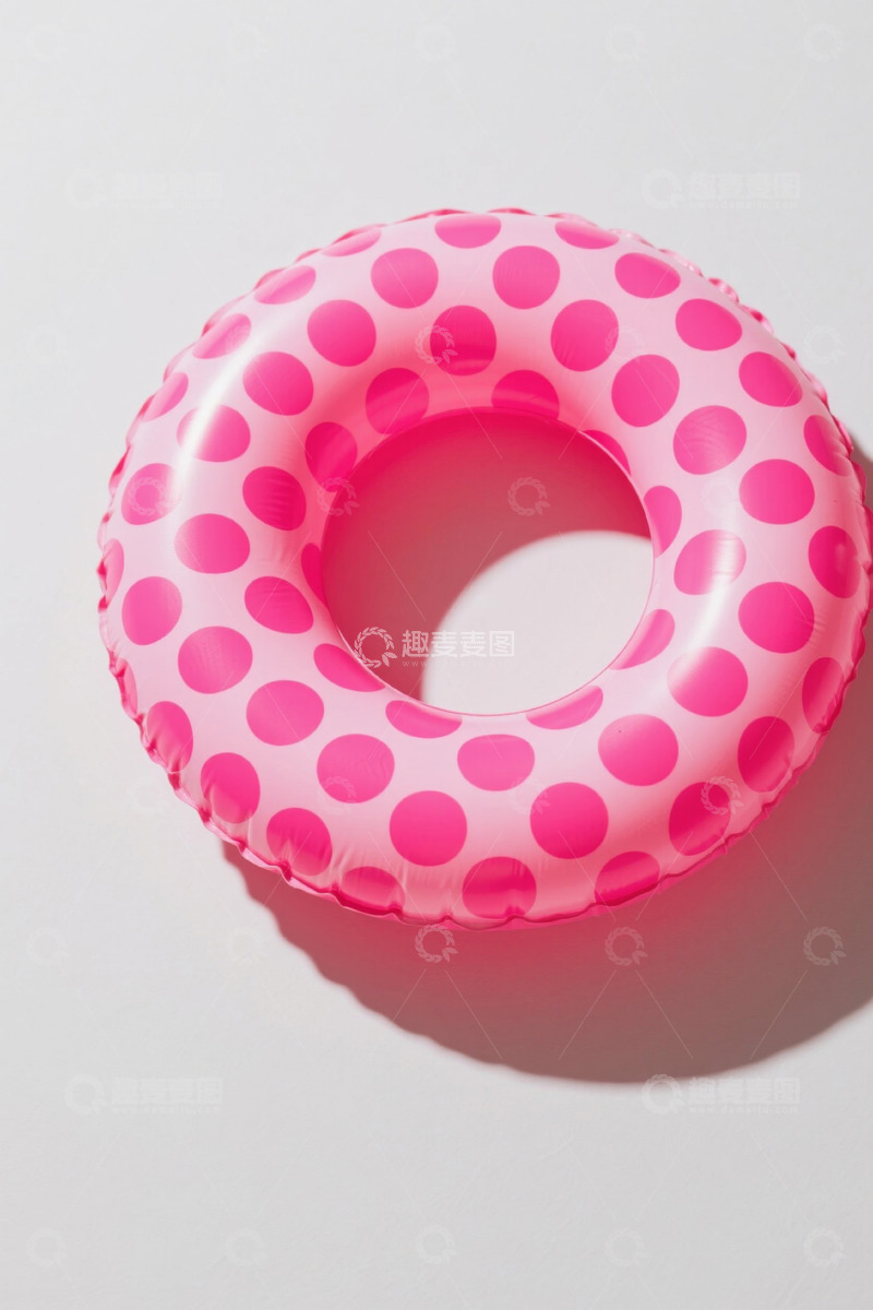 高清大图下载【趣麦麦图】粉色波点游泳圈