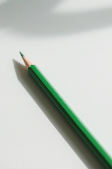 绿色铅笔特写