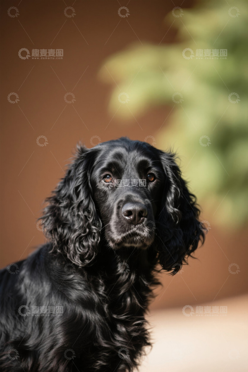 高清大图下载【趣麦麦图】黑色宠物狗特写