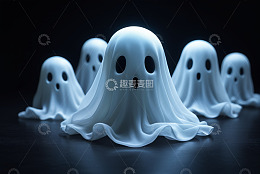 白色幽灵形象素材