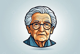 老年男性卡通人物肖像