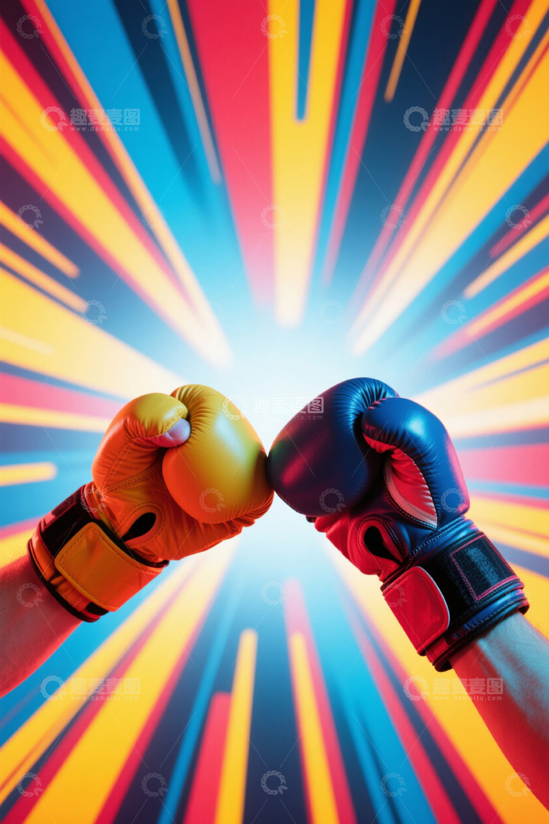 高清大图下载【趣麦麦图】对拳的拳击手套