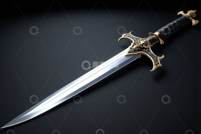 高清大图下载【趣麦麦图】装饰华丽的宝剑特写