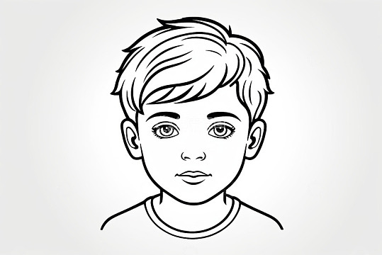 男孩卡通风格肖像