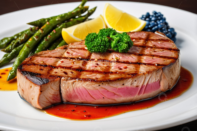 高清大图下载【趣麦麦图】摆盘精致的牛排美食