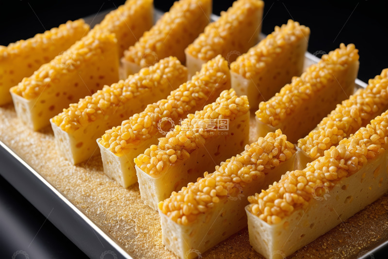 高清大图下载【趣麦麦图】芝麻糕点特写