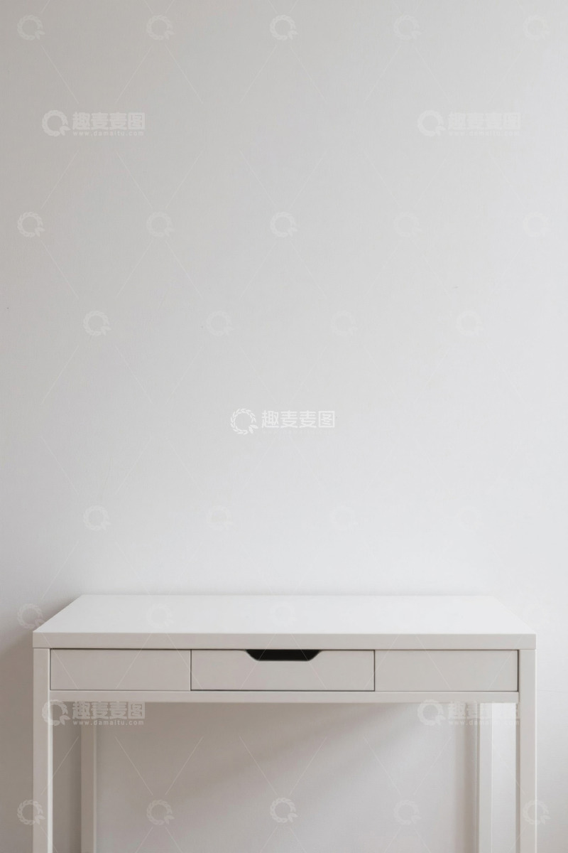 高清大图下载【趣麦麦图】白色简约书桌室内场景