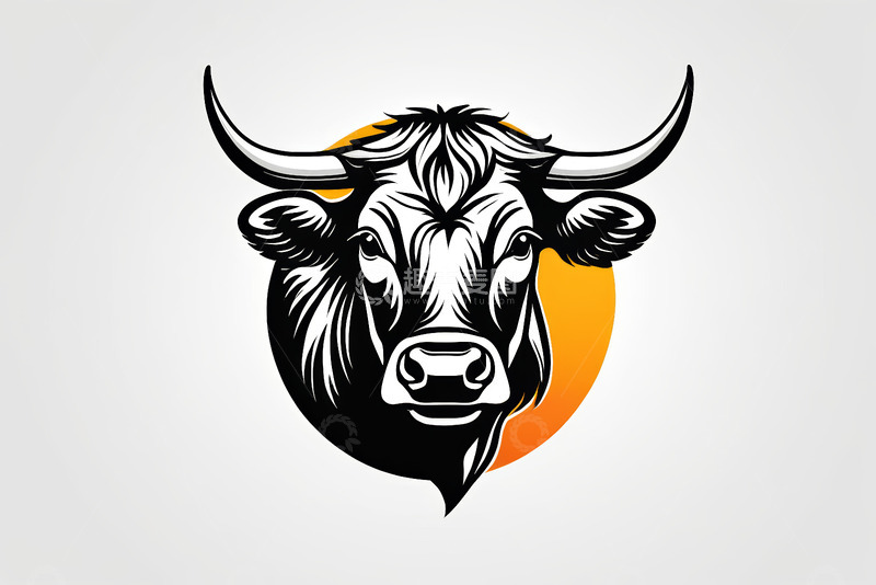 高清大图下载【趣麦麦图】牛头图形设计素材