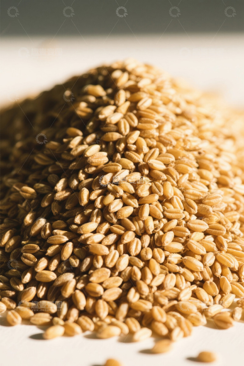 高清大图下载【趣麦麦图】一堆小麦谷物特写