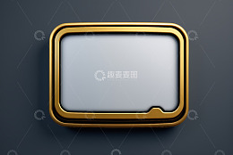 金色边框方形空白界面