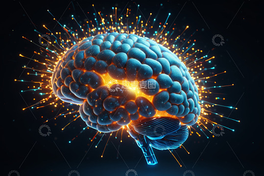 科技感人类大脑图像