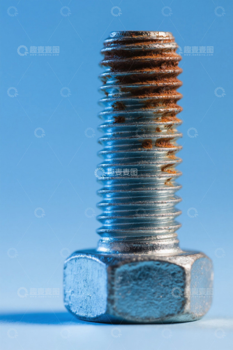 高清大图下载【趣麦麦图】生锈金属螺栓特写