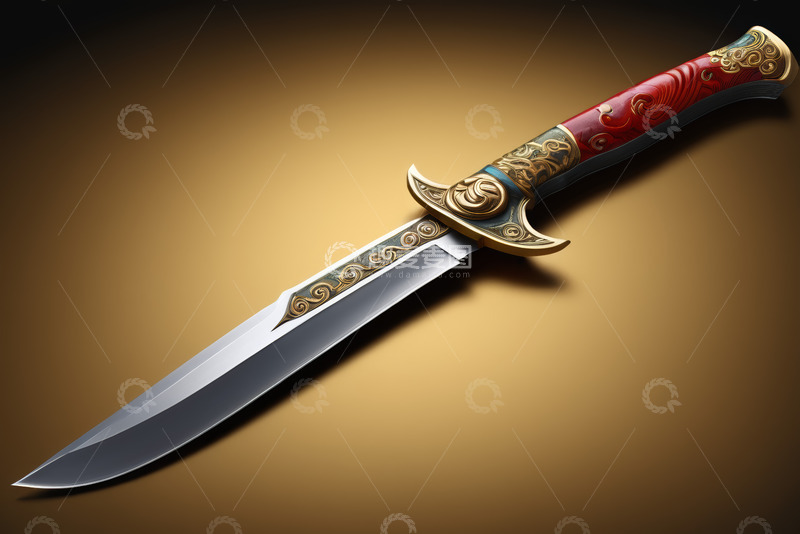 高清大图下载【趣麦麦图】古风装饰匕首特写