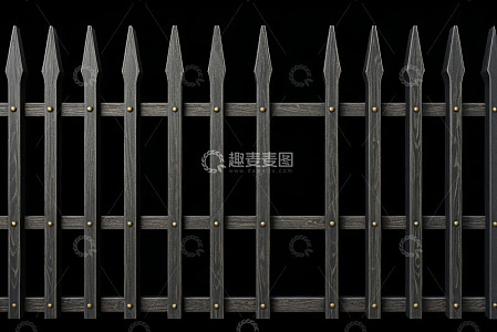 深色木质栅栏素材