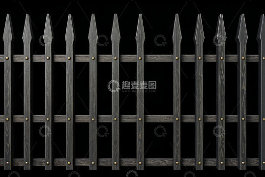深色木质栅栏素材