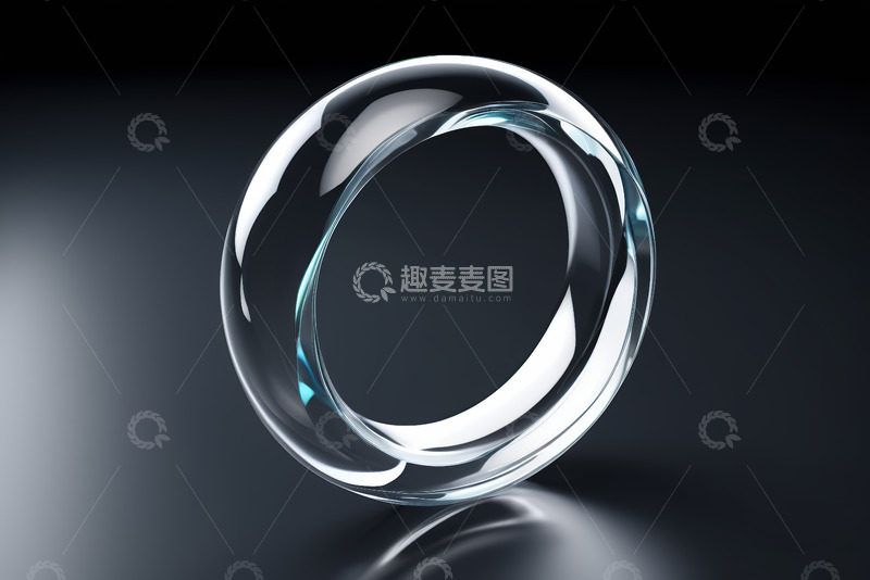 高清大图下载【趣麦麦图】透明环形物体设计素材