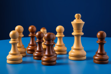 国际象棋棋子摆拍特写