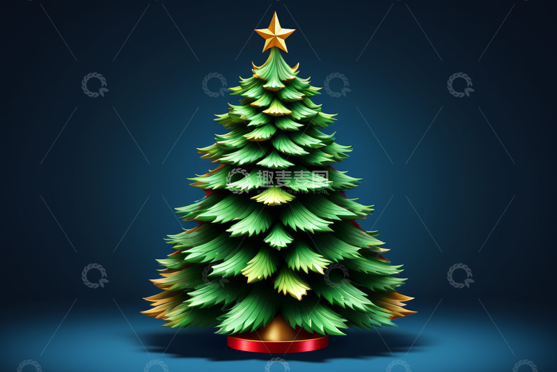 高清大图下载【趣麦麦图】装饰圣诞树素材