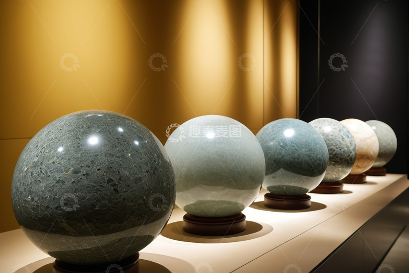 高清大图下载【趣麦麦图】展示台上的球形工艺品