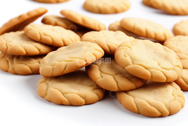 高清大图下载【趣麦麦图】堆叠摆放的美味饼干