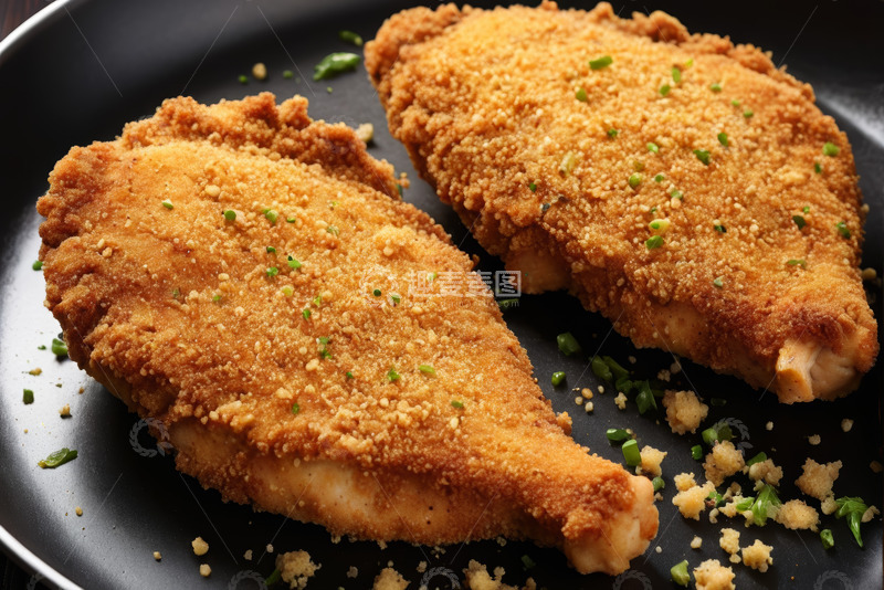 高清大图下载【趣麦麦图】盘中美味炸鸡特写