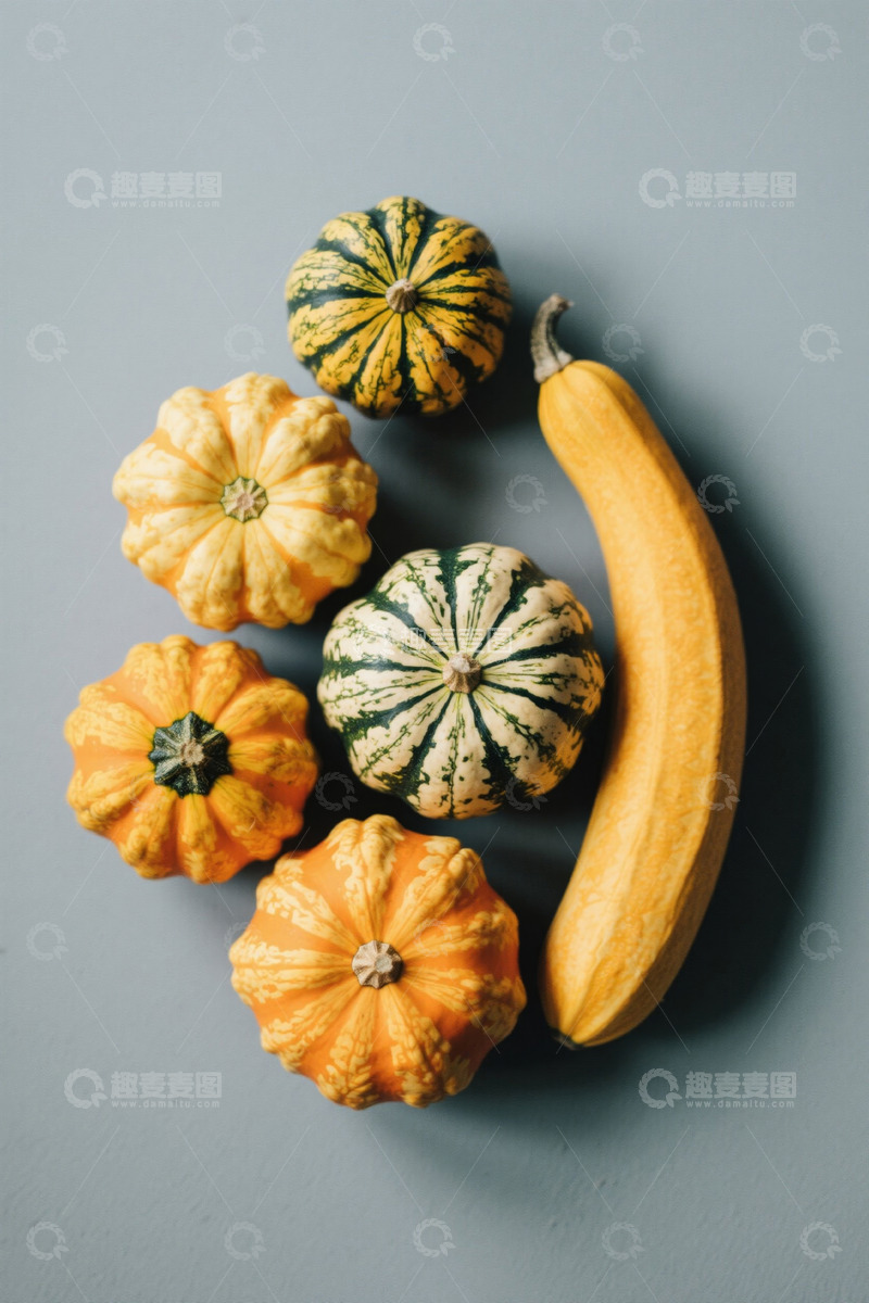 高清大图下载【趣麦麦图】多种形态南瓜静物素材