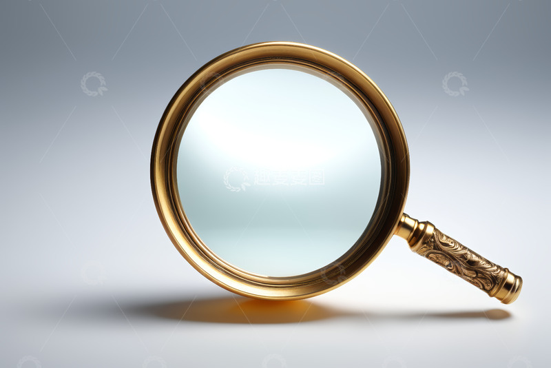 高清大图下载【趣麦麦图】金色放大镜特写