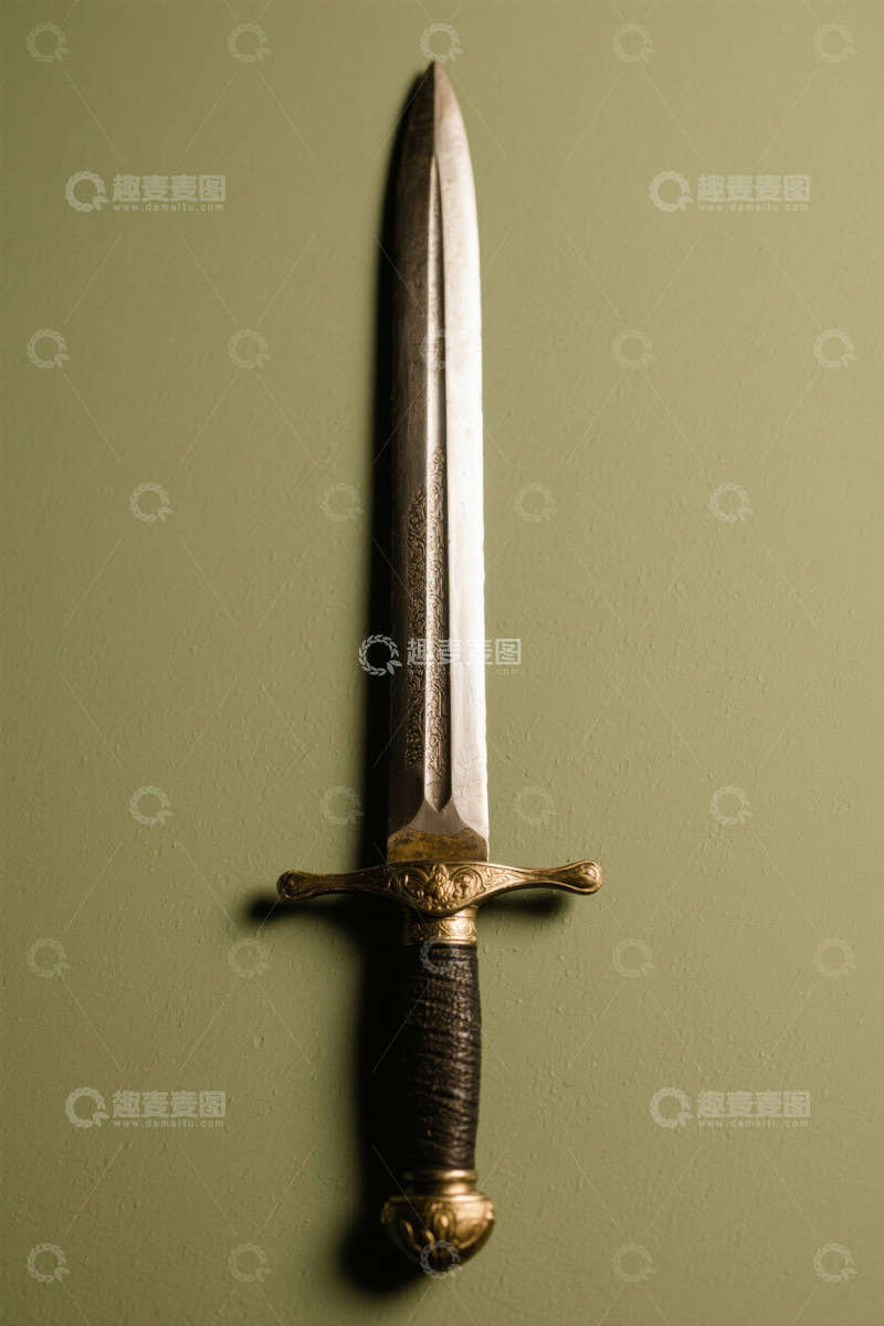 高清大图下载【趣麦麦图】金属古剑特写