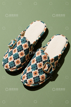 花纹拖鞋静物展示