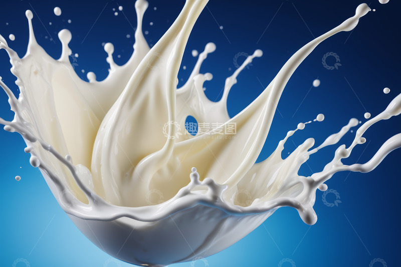 高清大图下载【趣麦麦图】飞溅的牛奶液体特写