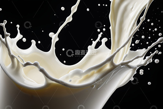 牛奶飞溅微距画面