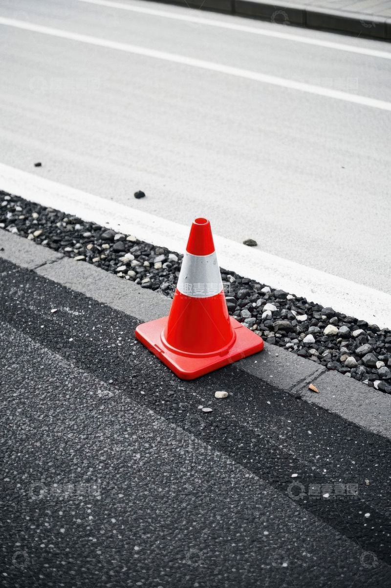 高清大图下载【趣麦麦图】道路上的交通锥