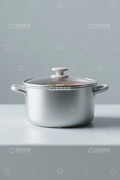 白色烹饪锅特写