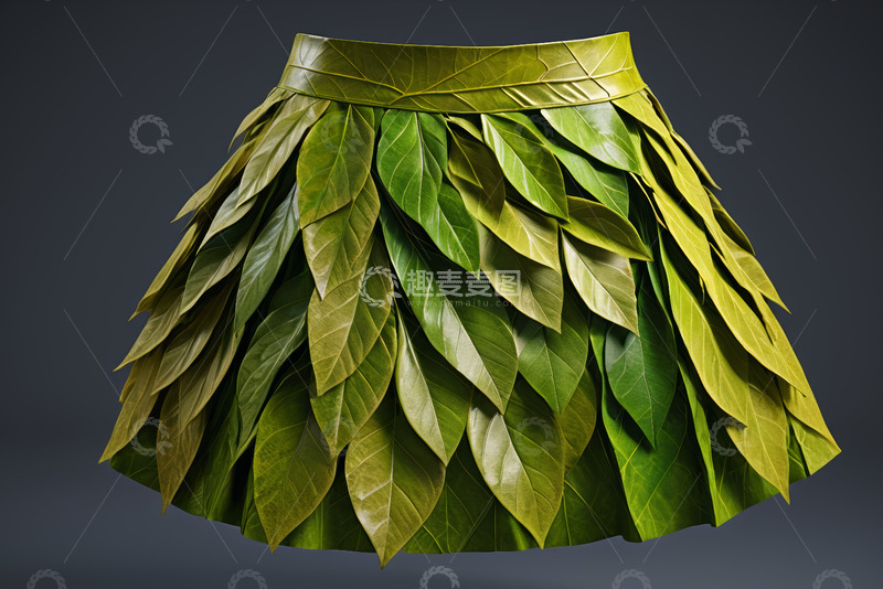 高清大图下载【趣麦麦图】树叶制成的短裙素材