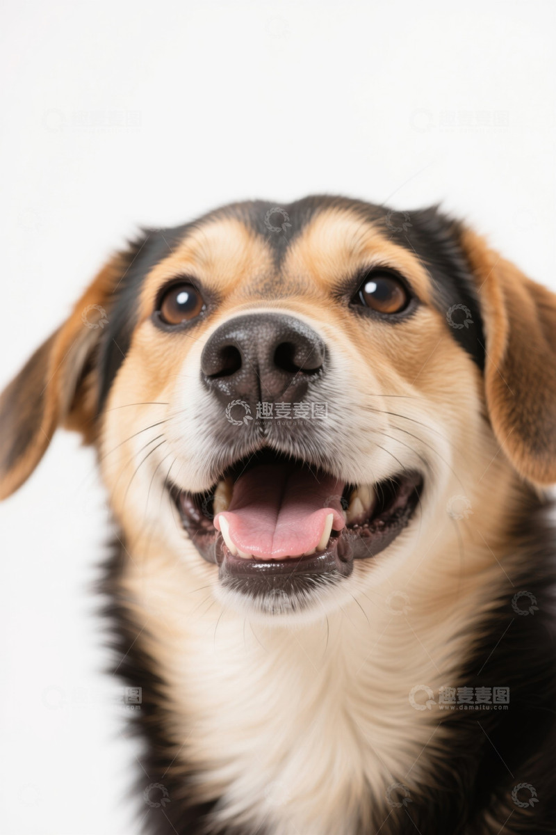 高清大图下载【趣麦麦图】微笑小狗特写