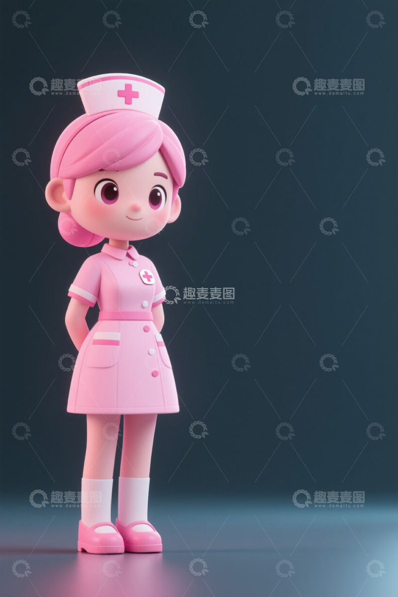 高清大图下载【趣麦麦图】卡通形象护士人物立绘