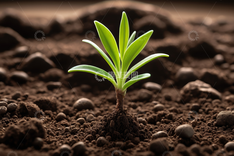 高清大图下载【趣麦麦图】破土而出的嫩绿植物