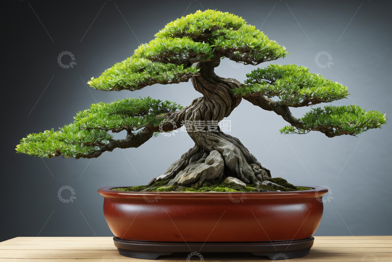 高清大图下载【趣麦麦图】中式盆景特写