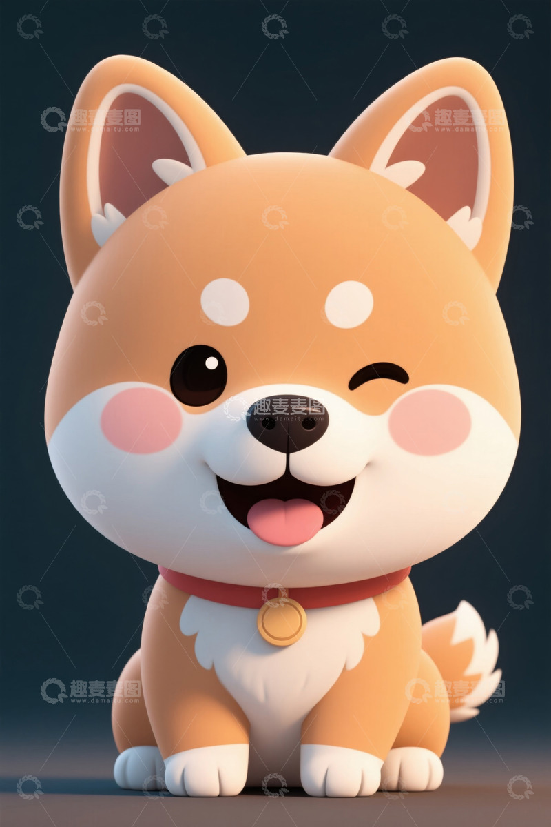 高清大图下载【趣麦麦图】可爱卡通小狗形象素材