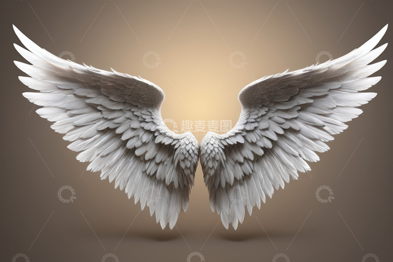 高清大图下载【趣麦麦图】白色天使翅膀设计素材