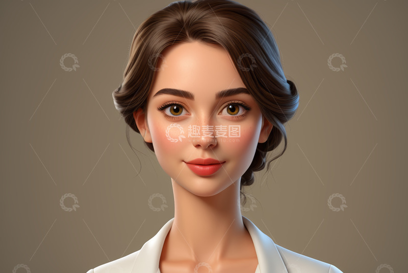 高清大图下载【趣麦麦图】职业女性半身特写