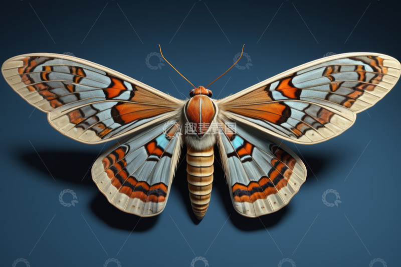 高清大图下载【趣麦麦图】彩色蝴蝶微距特写素材