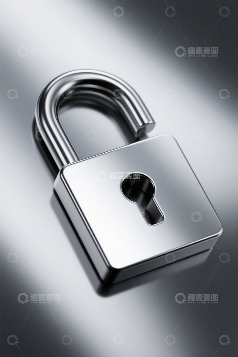 高清大图下载【趣麦麦图】银色挂锁特写