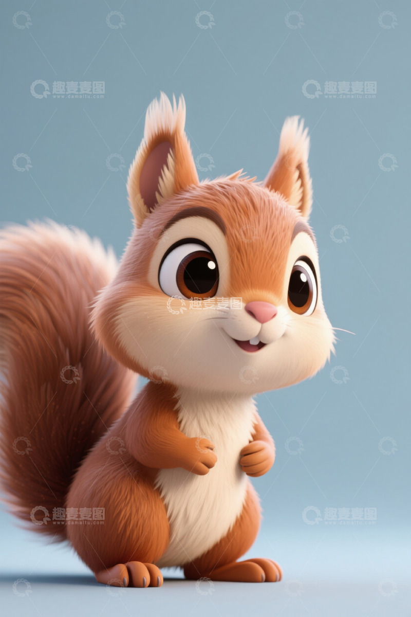 高清大图下载【趣麦麦图】可爱卡通松鼠形象